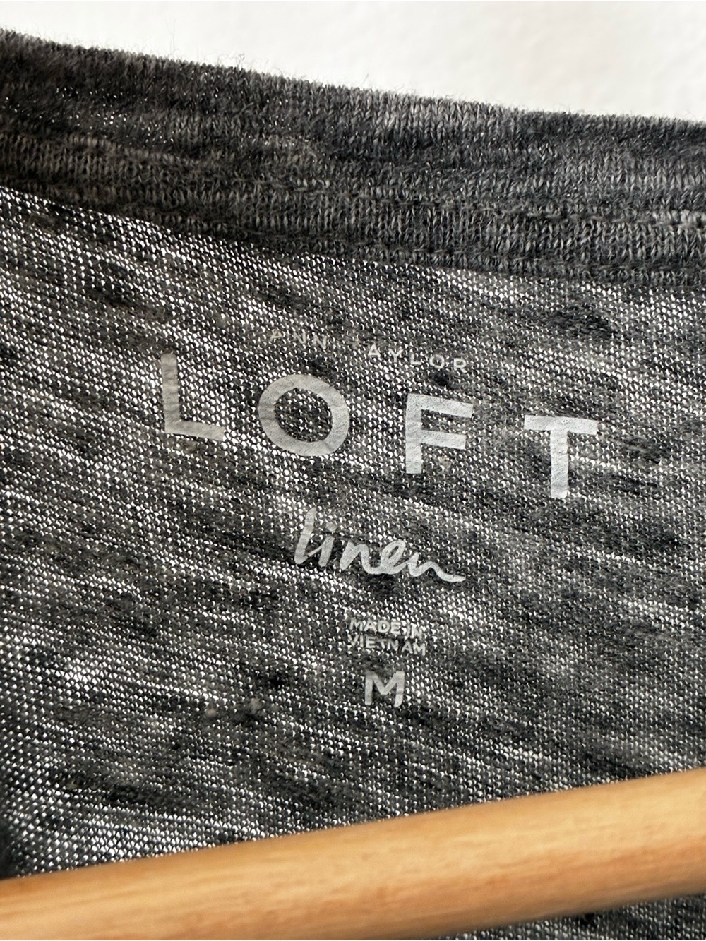 Bundle of 2 Loft sz M T Shirts Cotton and Linen Coral Heather Grey - Picture 6 of 8